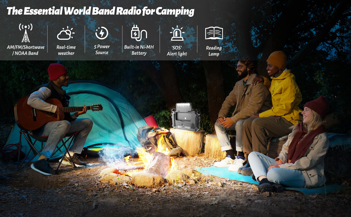 Kaito KA500 5-Way Powered Emergency AM/FM/SW Weather Alert Radio