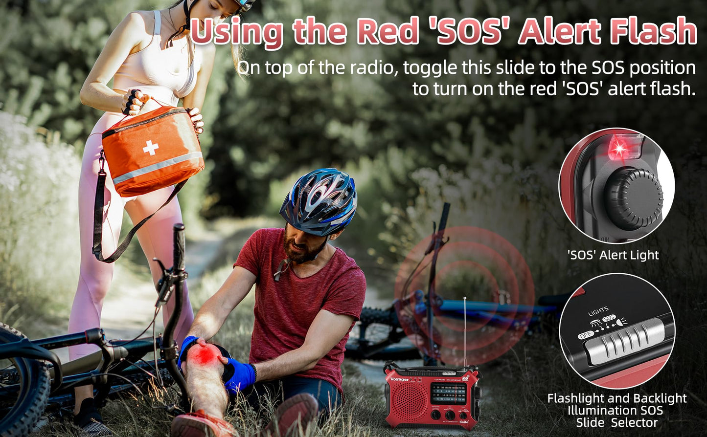Kaito KA500 5-Way Powered Emergency AM/FM/SW Weather Alert Radio