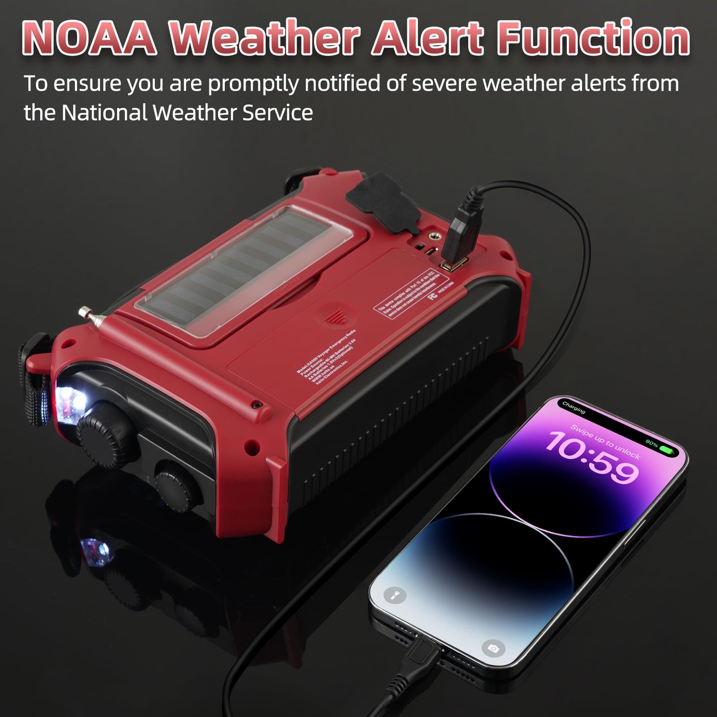 Kaito KA500 5-Way Powered Emergency AM/FM/SW Weather Alert Radio