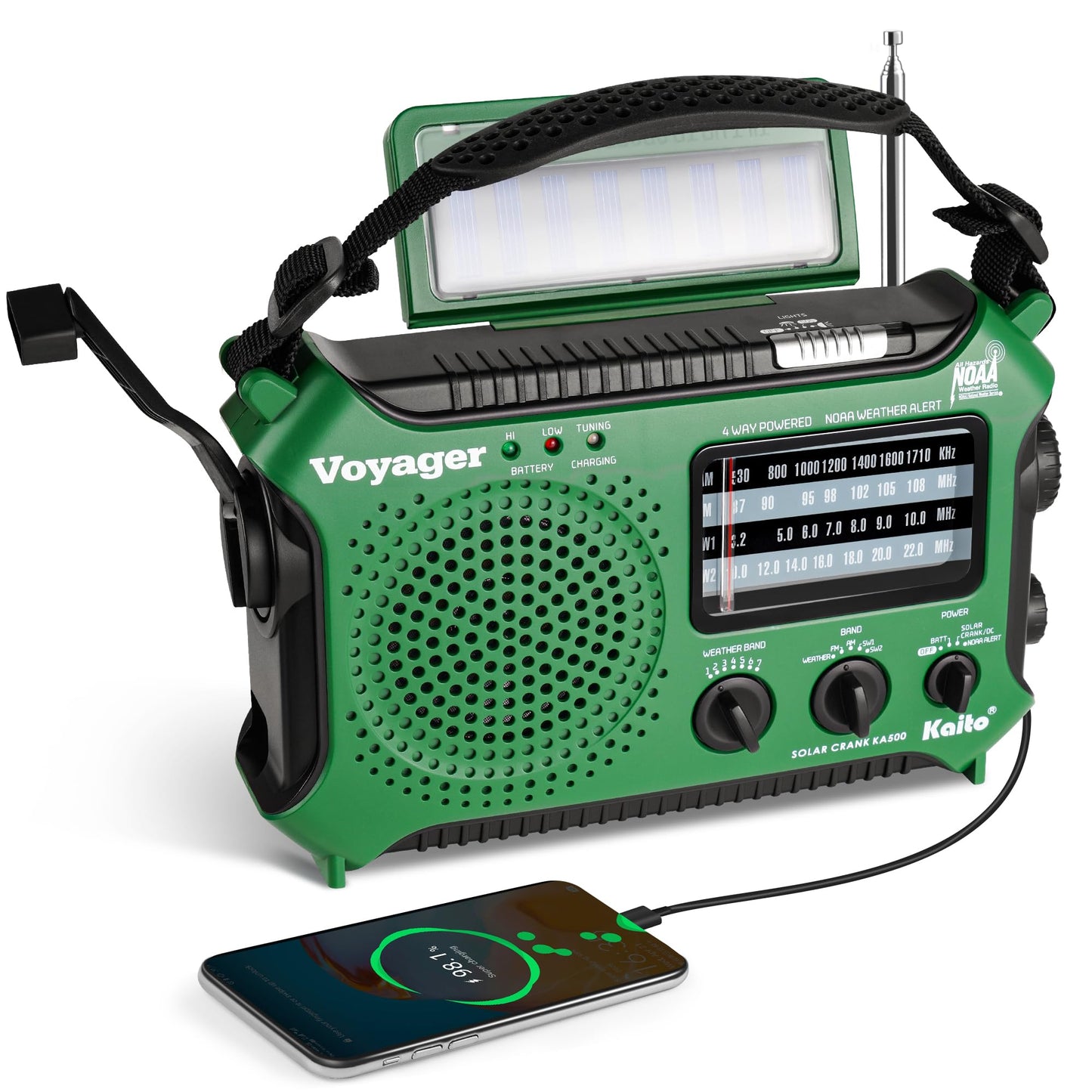 Kaito KA500 5-Way Powered Emergency AM/FM/SW Weather Alert Radio